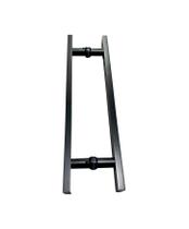 Puxador Retangular 40cm Total por 30cm Entre Furos Para Portas de Vidro ou Madeira Design Moderno Pintura Eletrostática