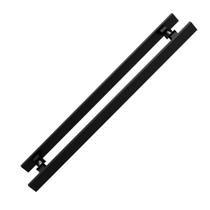 Puxador Retangular Inox 304 Duplo 30X10mm Preto Fosco - Stam Puxador Retangular Inox 304 Duplo 30X10mm Preto Fosco - Stam