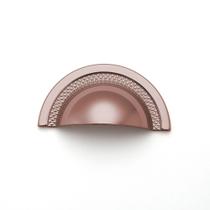 Puxador Shell 48mm Rosê Brilhante Zen Design