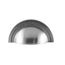 Puxador shell 64 mm zen cromo escovado com verniz zp4318.2 concha