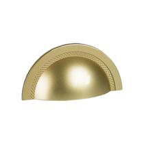 Puxador Shell 64mm Dourado Matte Para Móveis Decoração Liso