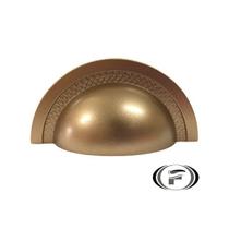 Puxador Shell Dourado Fosco