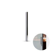 Puxador Slim de 48cm Em Cromo Brilho Para Porta de Vidro Rometal