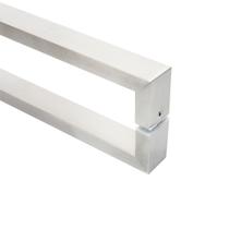 Puxador Square Aço Inox 42cm Portas Madeira/vidro