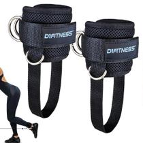 Puxador Tornozeleira D1FITNESS Preto Alça Crossover