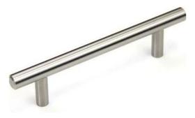 Puxador Tubular Aço Inox Escovado 064mm Moderno Reforçado Armários Guarda Roupas Comodas 01 Peça