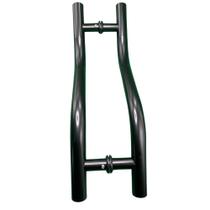 Puxador Tubular Designer Em S Moderno Luxo Alumínio Preto