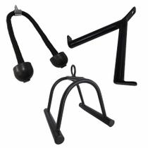 Puxador V + Corda Triceps + Triângulo Remada Academia Profissional
