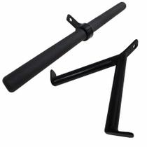 Puxador V Triceps + Puxador Barra Reta Com Rolamento Academia
