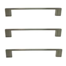 Puxadores 128mm Tango Escovado Portas Armarios 06 Peças