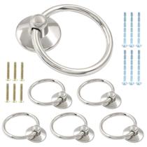Puxadores de anel para gaveta Unlorspy em liga de zinco cromada, 44 mm de diâmetro externo Puxadores de anel para gaveta Unlorspy em liga de zinco cromada, 44 mm de diâmetro externo