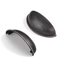 Puxadores de armário CABDM 9 cm bronze escovado com óleo, kit com 2 unidades