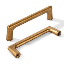 Puxadores de armário khtumeware 96 mm, latão vintage, kit com 2