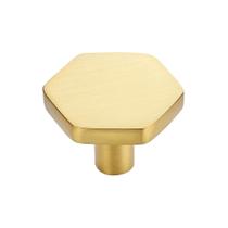 Puxadores de Armário Ravinte Decor Hexágono Dourado, Kit com 3, 32 mm Puxadores de Armário Ravinte Decor Hexágono Dourado, Kit com 3, 32 mm