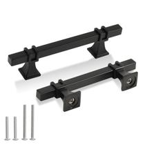 Puxadores de armário Redunest preto fosco 128 mm entre furos
