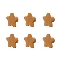 Puxadores De Gaveta De Madeira Em Forma De Lua, Estrela E Nuvem Para Crianças, 6 Peças, Botões Para