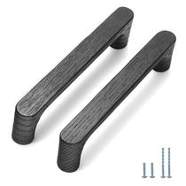 Puxadores de gaveta de madeira Evionlin 19 cm pretos, 2 peças Puxadores de gaveta de madeira Evionlin 19 cm pretos, 2 peças