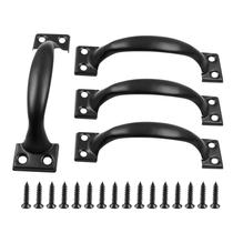 Puxadores de Porta Zorveiio 4" em Metal, Modelo Arco, Preto Fosco Puxadores de Porta Zorveiio 4" em Metal, Modelo Arco, Preto Fosco