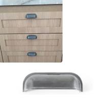 Puxadores Moveis Puxador Concha De Gaveta Colonial Kit 8 Pç