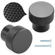 Puxadores para armário ASKANO AK1301, kit com 10 unidades, preto fosco, 2,8 cm
