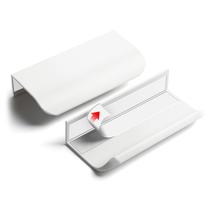 Puxadores para armário BaiNong 8 cm autoadesivos branco quente kit com 5 Puxadores para armário BaiNong 8 cm autoadesivos branco quente kit com 5