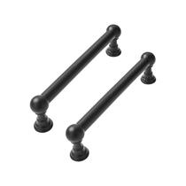 Puxadores para armário CABDM 4" preto fosco, reforçados, kit com 2 Puxadores para armário CABDM 4" preto fosco, reforçados, kit com 2