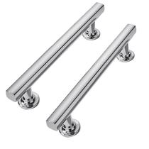 Puxadores para armário CABDM 96 mm cromado polido, kit com 2 Puxadores para armário CABDM 96 mm cromado polido, kit com 2