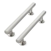 Puxadores para armário CABDM 96 mm, kit com 2, níquel acetinado, alta resistência Puxadores para armário CABDM 96 mm, kit com 2, níquel acetinado, alta resistência