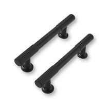 Puxadores para armário CABDM 96 mm preto fosco, reforçados, kit com 5 Puxadores para armário CABDM 96 mm preto fosco, reforçados, kit com 5