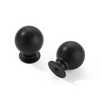 Puxadores para armário CABDM, kit com 2 unidades, 2,5 cm, vintage, preto fosco Puxadores para armário CABDM, kit com 2 unidades, 2,5 cm, vintage, preto fosco
