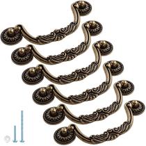 Puxadores para armário ESreake bronze antigo 6 peças furo de 13 cm