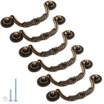 Puxadores para armário ESreake bronze antigo, furação 96 mm, 6 peças