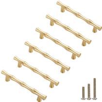 Puxadores para armário ESreake em liga de zinco, 6 peças, dourado, 12,5 cm Puxadores para armário ESreake em liga de zinco, 6 peças, dourado, 12,5 cm