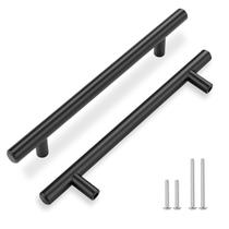 Puxadores para armário EZRENOVA 128 mm preto fosco em aço inoxidável