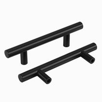 Puxadores para armário homdiy, pacote com 10, preto, aço inoxidável, 7,6 cm Puxadores para armário homdiy, pacote com 10, preto, aço inoxidável, 7,6 cm