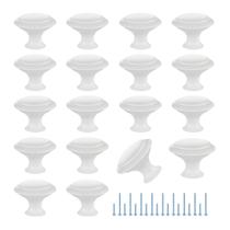 Puxadores para armário JOY DECOR 30 mm brancos em aço inoxidável, kit com 10 unidades
