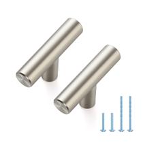 Puxadores para armário JOY DECOR 5 cm em aço inoxidável com acabamento níquel escovado