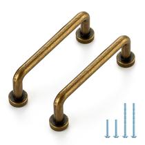 Puxadores para armário JOY DECOR 7,6 cm entre furos, latão envelhecido