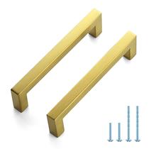 Puxadores para armário JOY DECOR dourados em aço inoxidável 128 mm