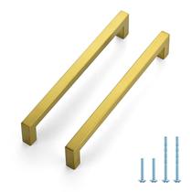 Puxadores para armário JOY DECOR dourados em aço inoxidável 192 mm