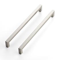 Puxadores para armário JOY DECOR, kit com 2, 25,6 cm, níquel escovado