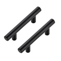 Puxadores para armário JOY DECOR, kit com 3, preto, aço inoxidável