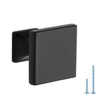 Puxadores para armário JOY DECOR pretos quadrados, kit com 5 Puxadores para armário JOY DECOR pretos quadrados, kit com 5