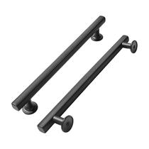 Puxadores para armário khtumeware 128 mm preto fosco, kit com 2
