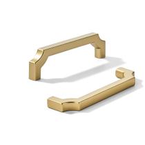 Puxadores para armário khtumeware 2 unidades dourado escovado 9,6 cm