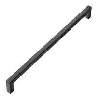 Puxadores para armário khtumeware 32 cm preto fosco, kit com 3 Puxadores para armário khtumeware 32 cm preto fosco, kit com 3