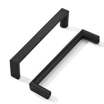 Puxadores para armário khtumeware 5 polegadas preto fosco, kit com 5 Puxadores para armário khtumeware 5 polegadas preto fosco, kit com 5
