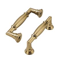 Puxadores para armário khtumeware 76 mm latão escovado, kit com 2 Puxadores para armário khtumeware 76 mm latão escovado, kit com 2