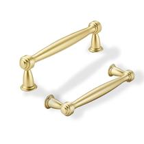 Puxadores para armário Khtumeware, kit com 2, 9,6 cm, dourado fosco Puxadores para armário Khtumeware, kit com 2, 9,6 cm, dourado fosco