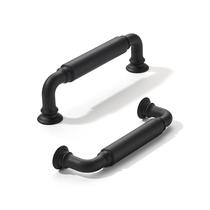 Puxadores para armário khtumeware, kit com 2, preto fosco, furação de 9 cm Puxadores para armário khtumeware, kit com 2, preto fosco, furação de 9 cm